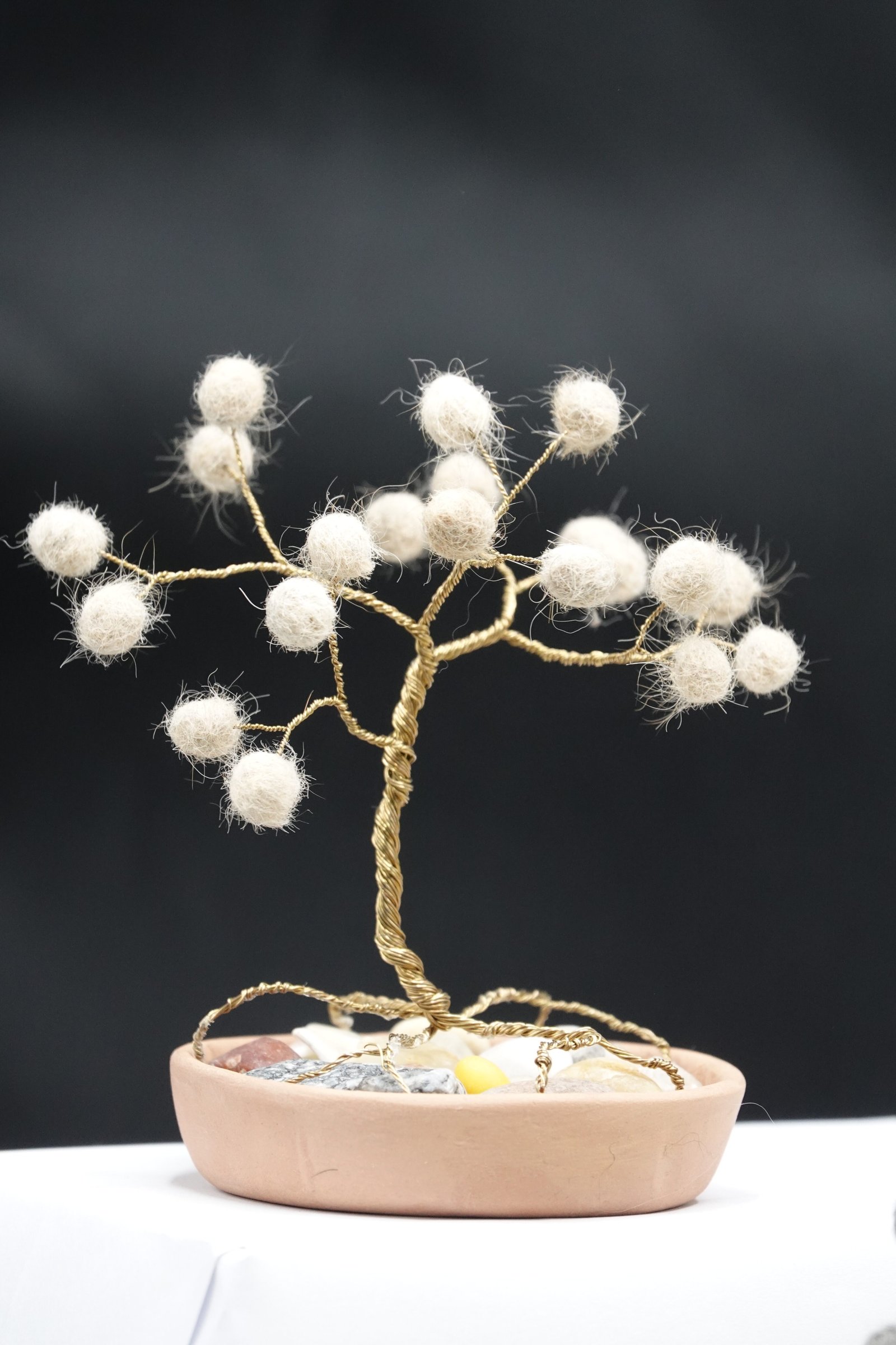Arbre de vie en perles de laine de chien