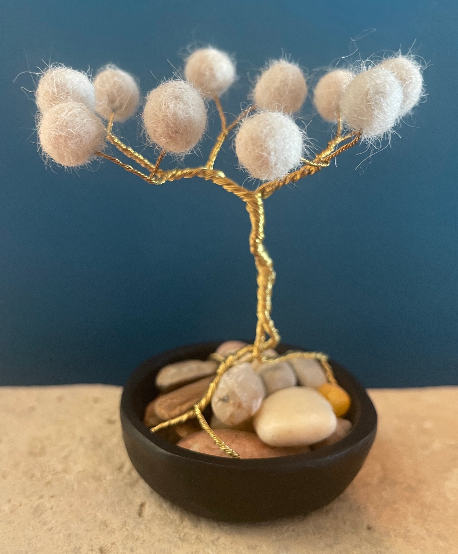 Arbre de vie en perles de laine de chien